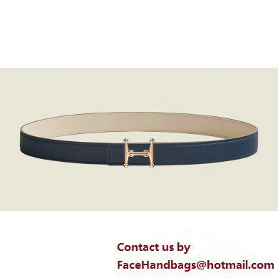 Hermes Mors H belt buckle & Reversible leather strap 24 mm 11 2023